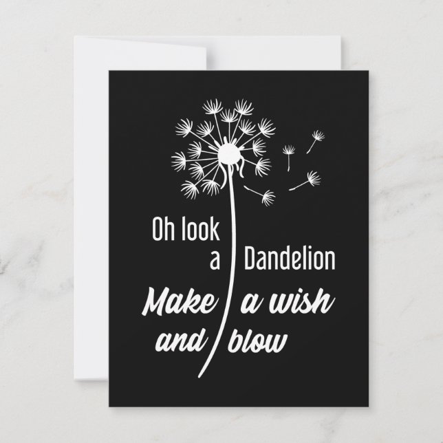Fleur Dandelion Font Un Souhait Et Souffle (Devant)