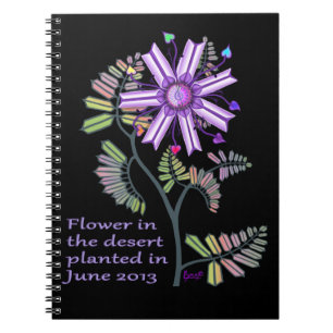 Fleur dans le désert Carnet photo Spiral