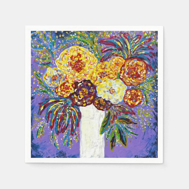 Fleur dans les serviettes en papier Vase (Devant)