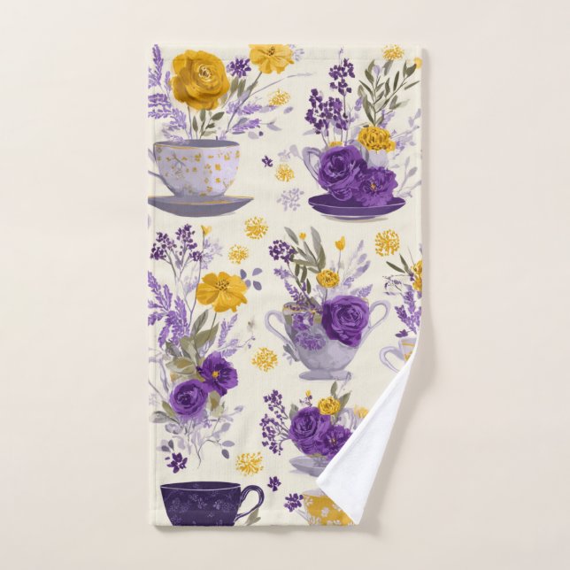 Fleur dansante  (Serviette à main)
