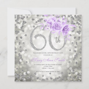 Fleur d'argent 60e anniversaire éclat violet