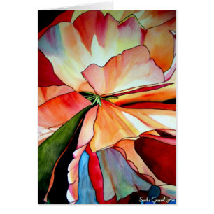Fleur de bégonia arc-en-ciel aquarelle art origina