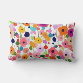 Fleur de bijoux colorés fleurit Coussin