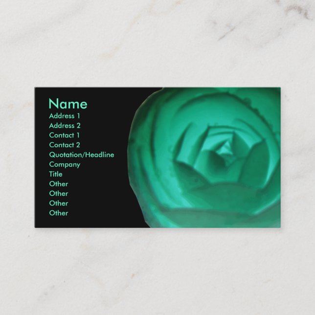 Fleur de Camellia hypnotique Carte de visite perso (Devant)
