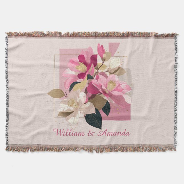 Fleur de Camellia rose Lancer la couverture (Devant)