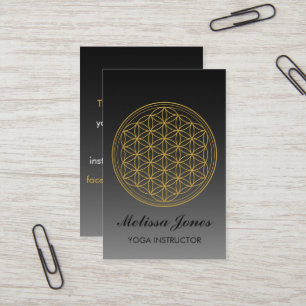 Fleur de carte de visite de yoga de symbole de la