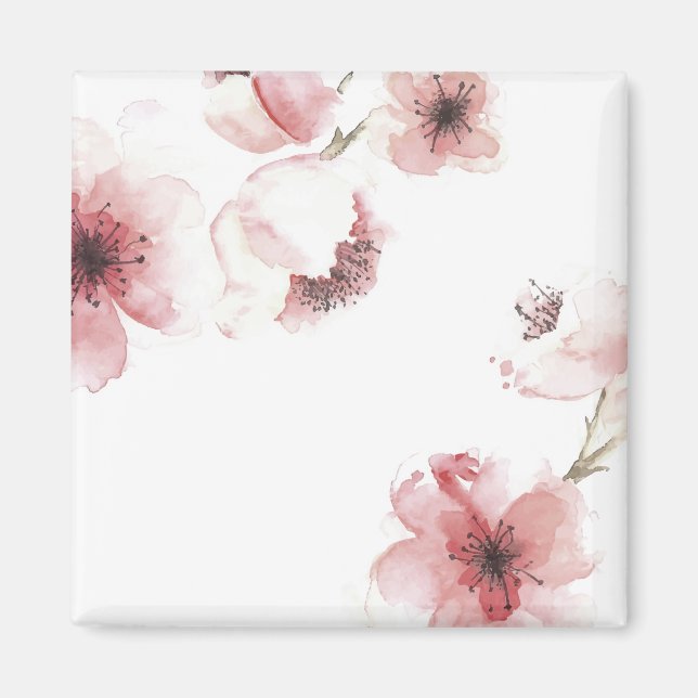 Fleur de cerise simple mais élégante | Magnet (Devant)