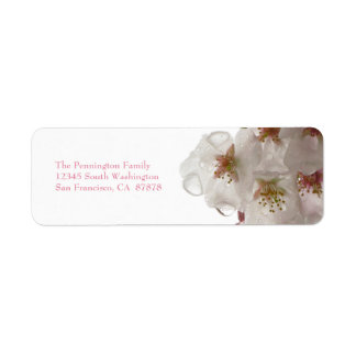 Fleur de cerisier blanc mariage étiquettes de adre