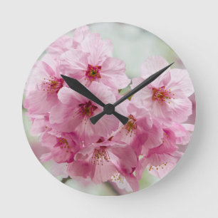 Fleur de cerisier japonaise, horloge murale