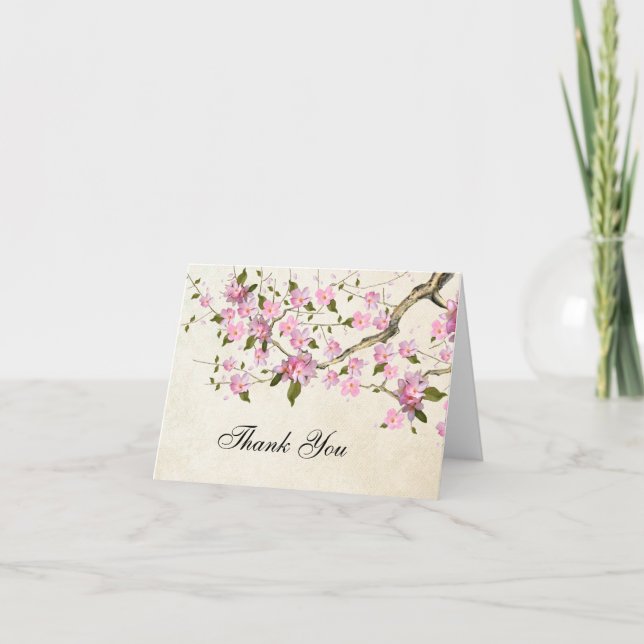 Fleur de cerisier japonaise rose Merci (Devant)