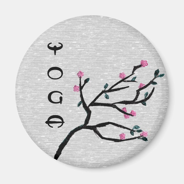 Fleur de cerisier - Magnets de yoga (Devant)
