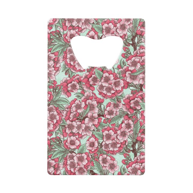 Fleur de cerisier rose et menthe (Devant)