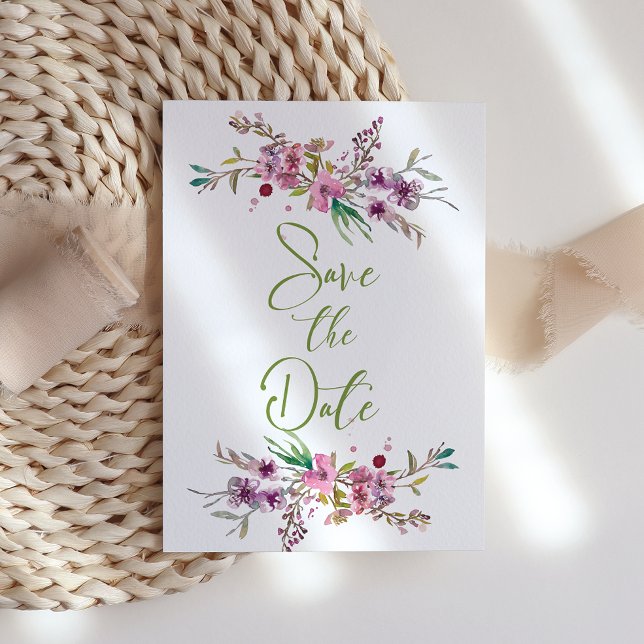 Fleur de cerisier rose Save The Date floral (Créateur téléchargé)