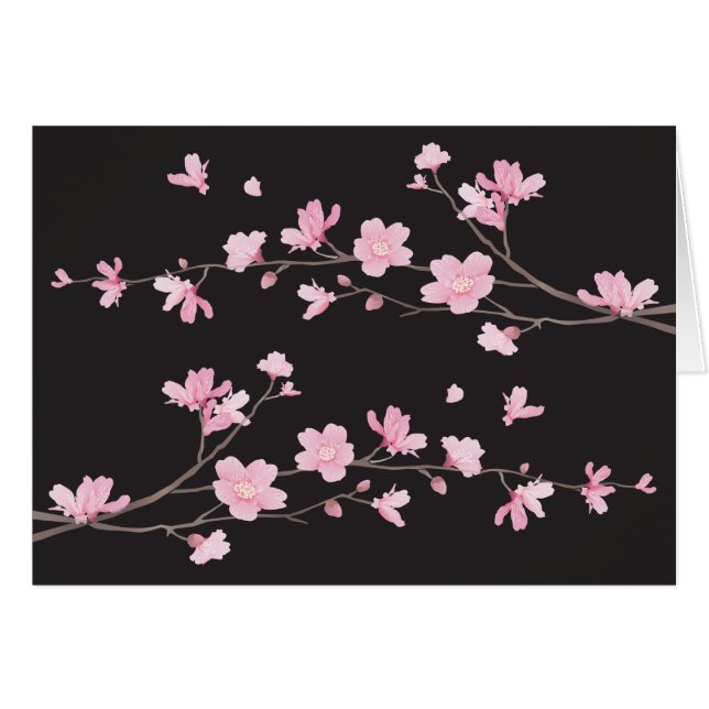 Fleur de cerisiers - Noir (Devant horizontal)