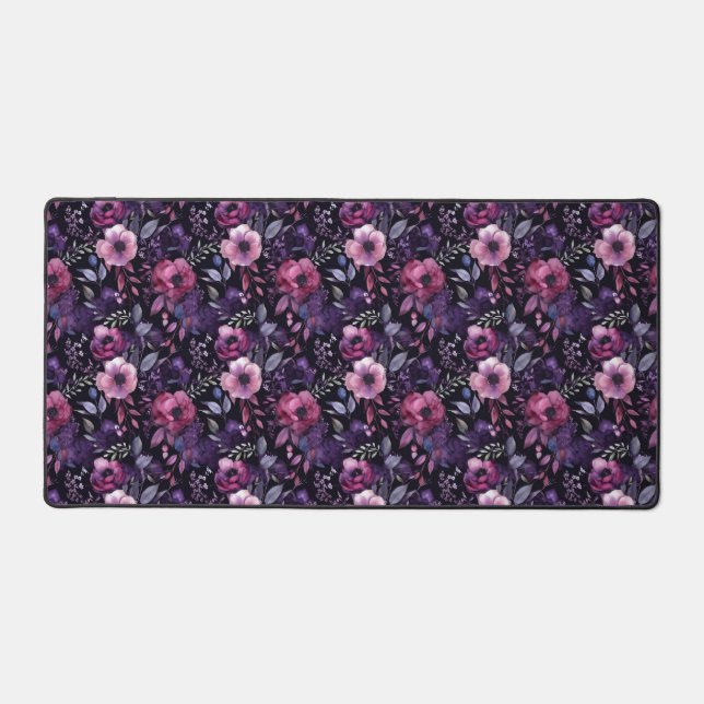 Fleur de chalet foncé en Aquarelle violette et ros (Recto)