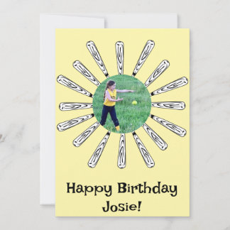 Fleur de chauve-souris softball Bonne invitation d