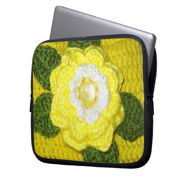 Fleur de citron Crochet Artistique Imprimer sac él (devant gauche)