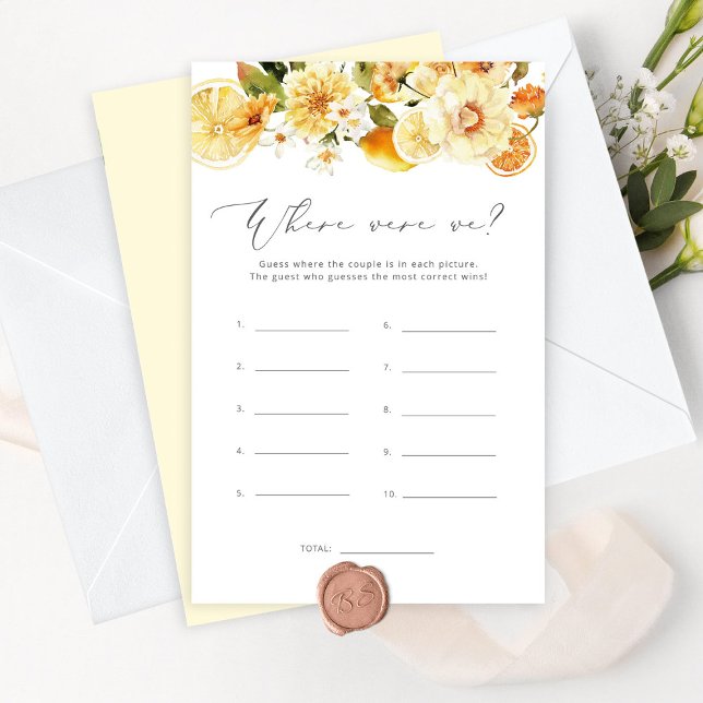 Fleur de citron Où étions-nous jeu de douche nupti (Créateur téléchargé)