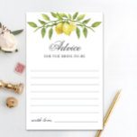 Fleur de citrons Vert Voeux & Conseil Carte<br><div class="desc">Profitez de votre douche nuptiale avec ces jeux amusants. Personnalisez avec la mariée le nom et la date de la douche. Pour plus de personnalisation,  cliquez sur le lien "customiser plus loin". Si vous avez besoin d'aide,  contactez-moi s'il vous plaît.</div>