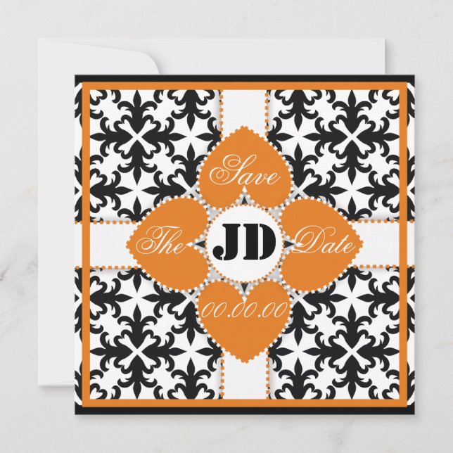 Fleur de cœur sur faire-part d'annonce de sauvegar (Devant)