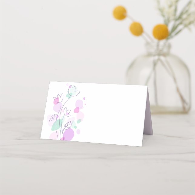 Fleur de confetti moderne violet mariage cartes pl (Devant)