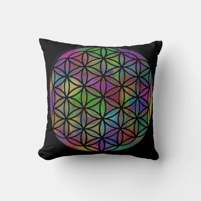 Fleur de coussin de bonheur de la vie (Recto)