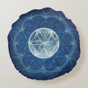 Fleur de coussin de méditation de mandala de lune