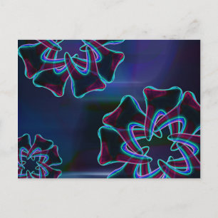 Fleur de dents Design bleu Dental Art carte postal
