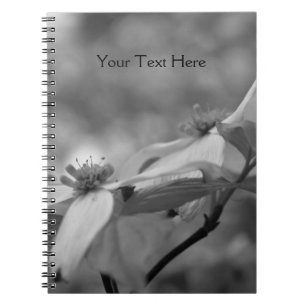 Fleur De Dogwood Noir Et Blanc Carnet