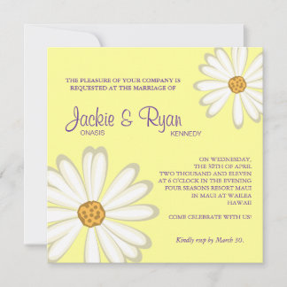 Fleur de Faire-part de mariage marron jaune blanc