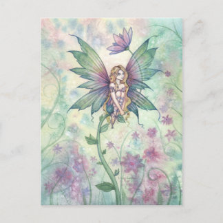 Fleur de jardin mystique Fairy in Watercolor Carte