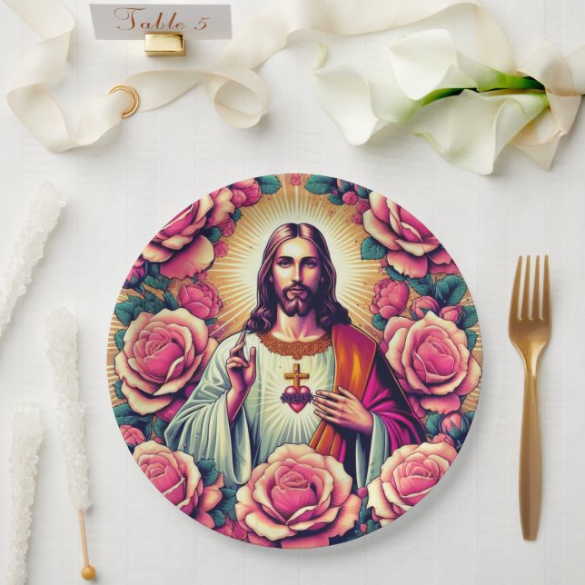Fleur de Jésus assiettes en papier ! (Mariage)