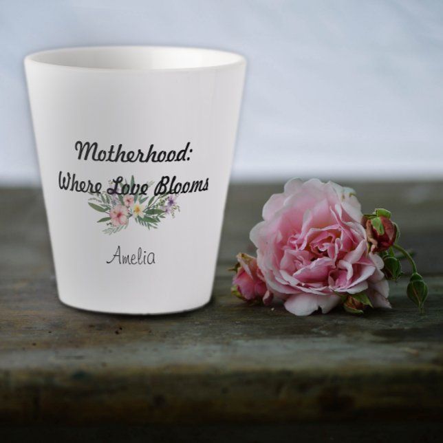 Fleur de la fête mère Gratitude Latte Mug (Créateur téléchargé)