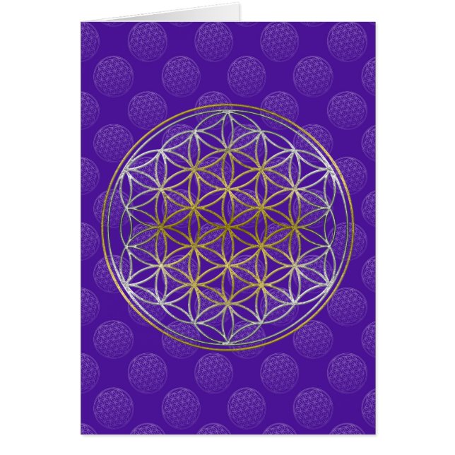 Fleur de la vie / Blume des Lebens - Violet motif (Devant)