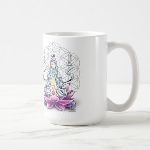 Fleur de la vie, chakra, tasse de classique de