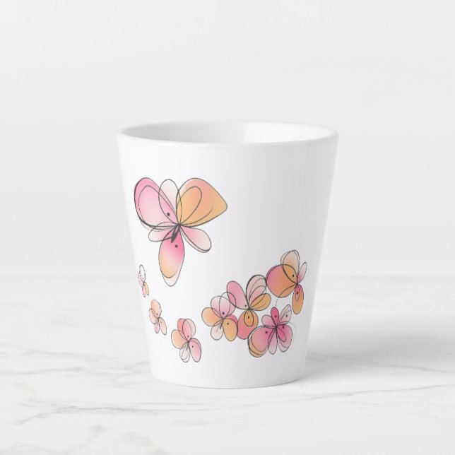 Fleur de lait - Café Floral Rose et Mug de thé (Devant)