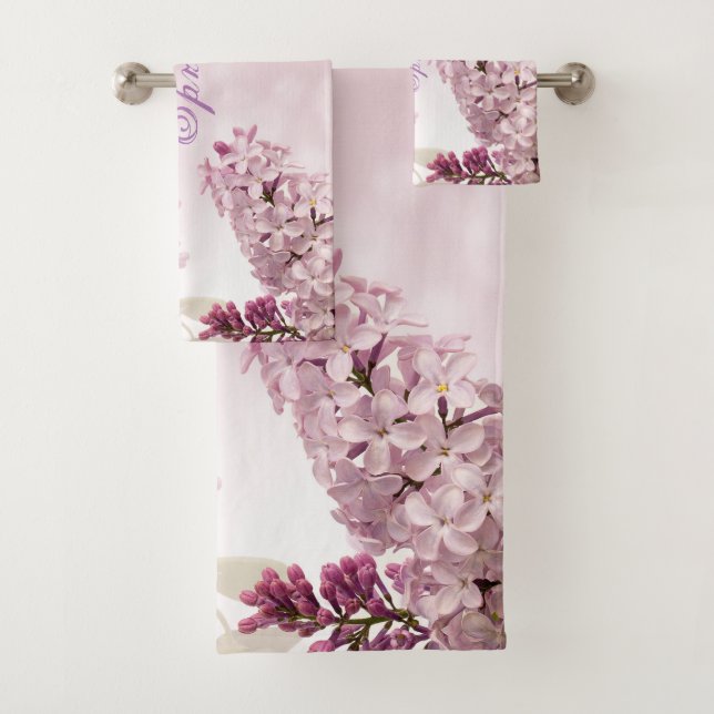 Fleur de lilas rose tendre personnalisée de printe (En situation)
