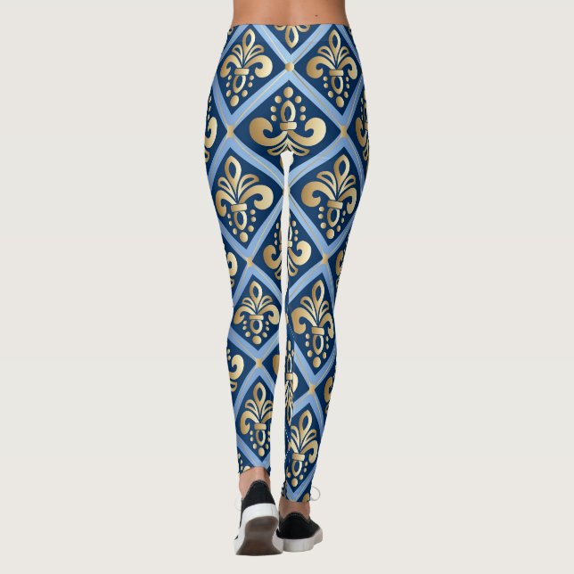Fleur De Lis 1 Pop Fashion Leggings (Dos)