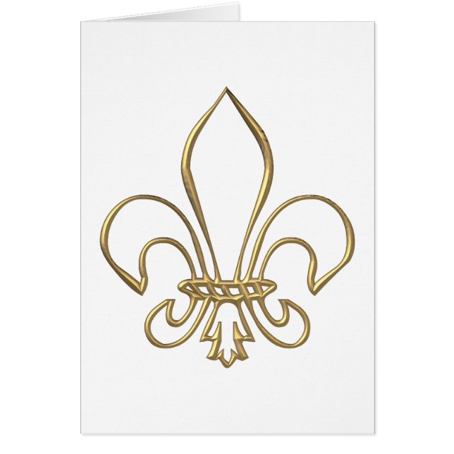 Fleur de lis "3-D" d'or (Devant)