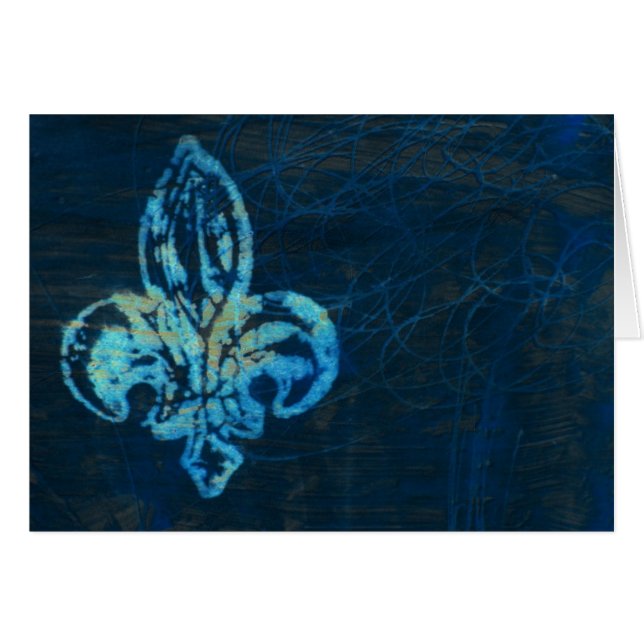 Fleur-de-lis Art numérique des médias mixtes (Devant horizontal)