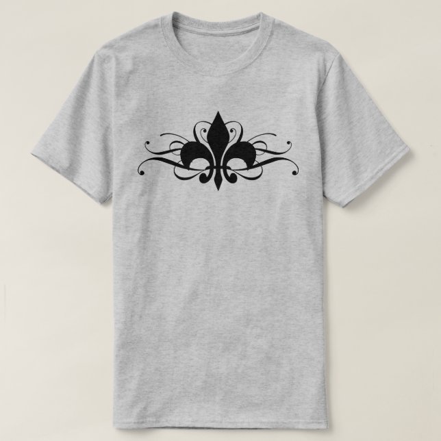 Fleur De Lis Avec T-Shirt Au Fils (Design devant)