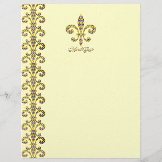 Fleur de lis de collier Mardi Gras (Devant)