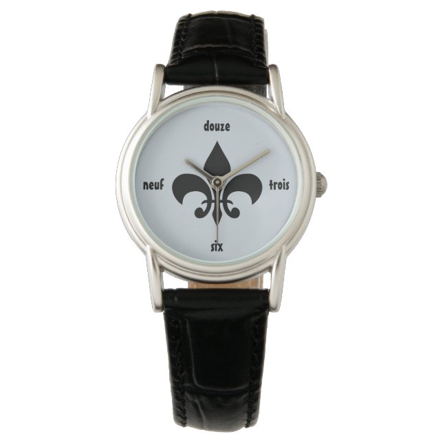 Fleur De Lis Française Numérique Louisiane Montre (devant)