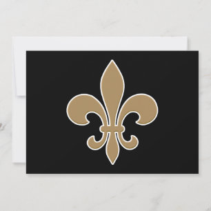 Fleur de Lis Gold avec contour blanc et noir