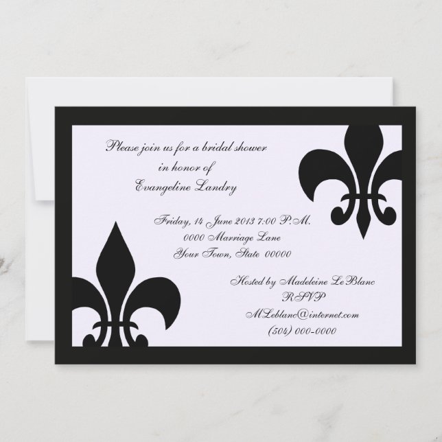 Fleur de Lis Invitations (Devant)
