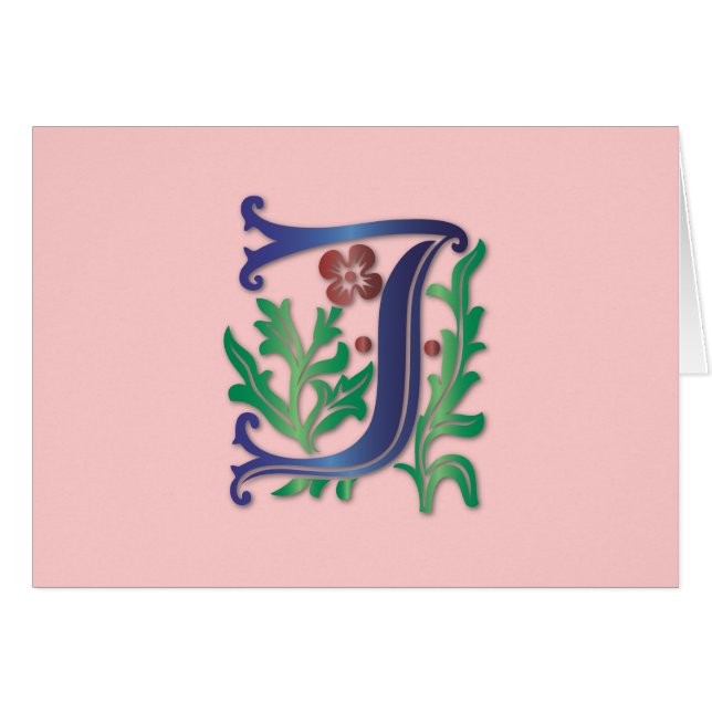Fleur de lis J Monogramme (Devant horizontal)