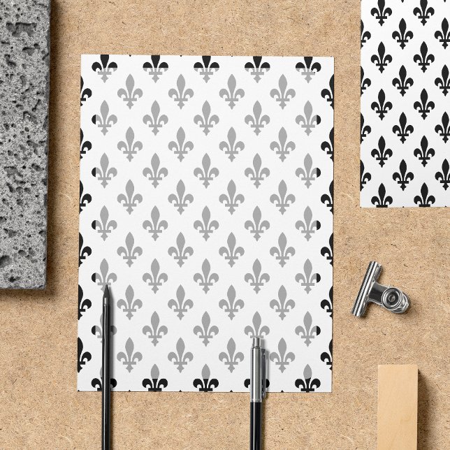 Fleur de Lis Motif, française, royale, noire (Créateur téléchargé)