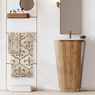 Fleur de lis motif perle et or