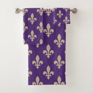 Fleur de Lis Motif, Royal French Creative on Purpl