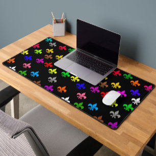 Fleur de lis multicolore noir design Motif